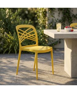 Cosma Sedia impilabile Giallo 43,5x51x80,5 cm in polipropilene moderno