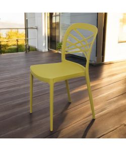 Cosma Sedia impilabile Giallo 43,5x51x80,5 cm in polipropilene moderno