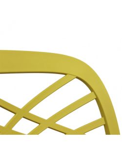 Cosma Sedia impilabile Giallo 43,5x51x80,5 cm in polipropilene moderno