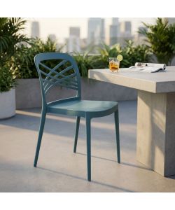 Cosma Sedia impilabile verde petrolio 43,5x51x80,5 cm senza braccioli