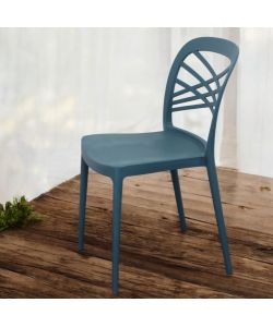 Cosma Sedia impilabile verde petrolio 43,5x51x80,5 cm senza braccioli