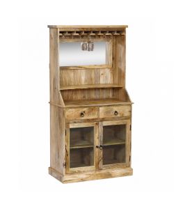Cosma Mobile Lincoln Credenza Alta in Legno di Mango Marrone 90x45x178