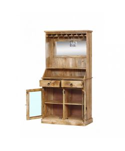 Cosma Mobile Lincoln Credenza Alta in Legno di Mango Marrone 90x45x178