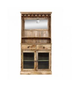 Cosma Mobile Lincoln Credenza Alta in Legno di Mango Marrone 90x45x178