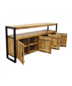 Cosma Mobile Reginald in Legno di Mango 180x40x90 cm Marrone Rettangolare