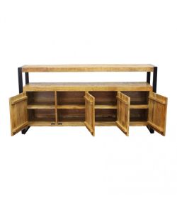Cosma Mobile Reginald in Legno di Mango 180x40x90 cm Marrone Rettangolare