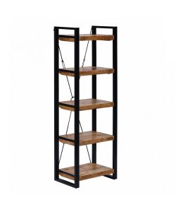 Cosma Mobile Alberic Libreria Industriale 5 Ripiani 60x40x180 cm Marrone