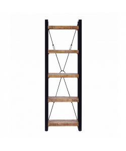Cosma Mobile Alberic Libreria Industriale 5 Ripiani 60x40x180 cm Marrone