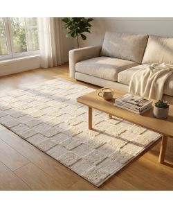 Cosma Tappeto Amaury in Lana Bianco Rettangolare 120x180 cm Moderno