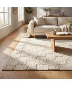 Cosma Tappeto Amaury in Lana Bianco 160x230 cm Rettangolare Stile Moderno