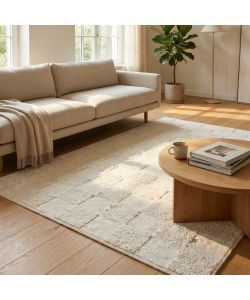 Cosma Tappeto Amaury in Lana Bianco 160x230 cm Rettangolare Stile Moderno