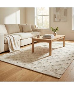 Cosma Tappeto Ambroise in Lana Bianco 120x180 cm Rettangolare Moderno