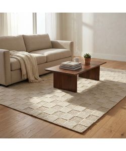 Cosma Tappeto Ambroise in Lana Bianco 120x180 cm Rettangolare Moderno