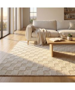 Cosma Tappeto Ambroise Rettangolare 160x230 cm Bianco in Lana Moderno