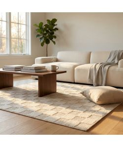 Cosma Tappeto Ambroise Rettangolare 160x230 cm Bianco in Lana Moderno