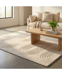 Cosma Tappeto Aymeric in Lana Bianco 120x180 cm Rettangolare Moderno