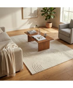Cosma Tappeto Aymeric in Lana Bianco 160x230 cm Rettangolare Moderno