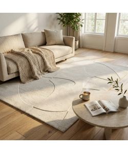 Cosma Tappeto Bastien Moderno Avorio 160x230 cm Rettangolare in Lana