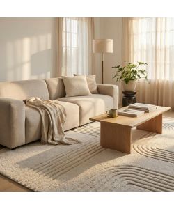 Cosma Tappeto Christophe in Lana Bianco 160x230 cm Rettangolare Moderno