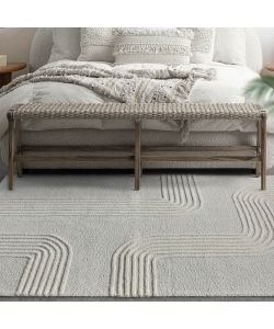 Cosma Tappeto Christophe in Lana Bianco 160x230 cm Rettangolare Moderno