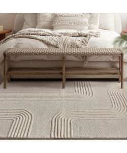 Cosma Tappeto Christophe in Lana Bianco 160x230 cm Rettangolare Moderno