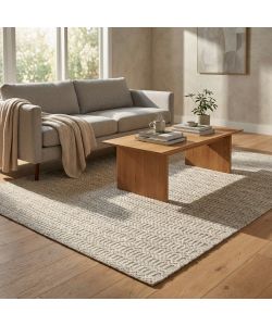 Cosma Tappeto Edgard Rettangolare 120x180 cm Bianco in Lana Moderno