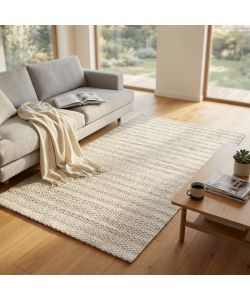 Cosma Tappeto Edgard Rettangolare in Lana Bianco 160x230 cm Moderno Fisso