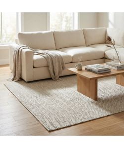 Cosma Tappeto Edgard Rettangolare in Lana Bianco 160x230 cm Moderno Fisso
