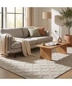 Cosma Tappeto Emmanuel Rettangolare 120x180 cm Bianco in Lana Stile Moderno