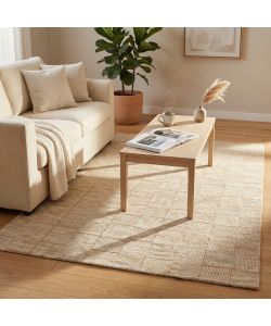 Cosma Tappeto Eugene in Lana Beige 160x230 Moderno Rettangolare Fisso