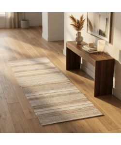Cosma Tappeto Florian in Lana Avorio 160x230 cm Rettangolare Moderno Marrone Chiaro