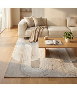 Cosma Tappeto Hugues Rettangolare Lana Tortora 120x180 cm Moderno Fisso