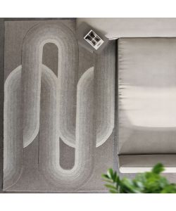 Cosma Tappeto Hugues Rettangolare in Lana Beige 160x230 Moderno Fisso