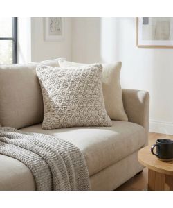 Cosma Cuscino Jean 45x45 cm Ecr� e Bianco in Cotonex e Lana Quadrato