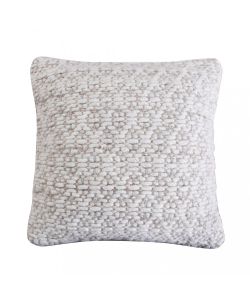 Cosma Cuscino Jean 45x45 cm Ecrù e Bianco in Cotonex e Lana Quadrato