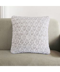 Cosma Cuscino Jean 45x45 cm Ecrù e Bianco in Cotonex e Lana Quadrato