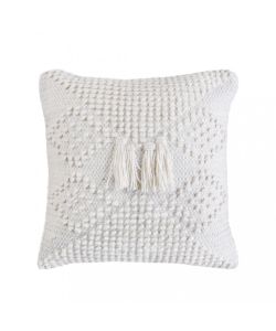 Cosma Cuscino Quadrato Jildaz 45x45 cm Bianco in CotonexLana Fisso