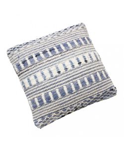 Cosma Cuscino Quadrato 45x45 cm Bianco e Blu Melange in Cotone