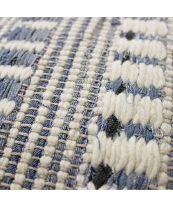 Cosma Cuscino Quadrato 45x45 cm Bianco e Blu Melange in Cotone