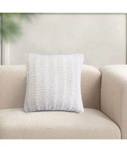 Cosma Cuscino Renaud Quadrato 45x45 cm Bianco in Cotone e Lana