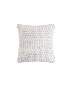Cosma Cuscino Roméo Ecrù e Bianco Quadrato 45x45 cm in Cotone e Lana