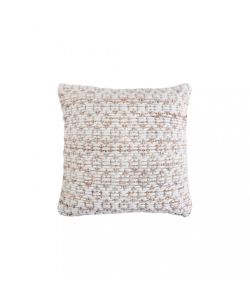 Cosma Cuscino Quadrato 45x45 cm in Juta e Lana Marrone Chiaro e Bianco