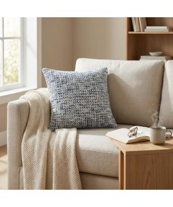 Cosma Cuscino Quadrato 45x45 cm Bianco e Blu Melange Fisso