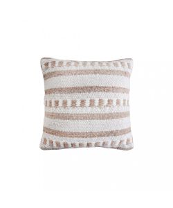 Cosma Cuscino Quadrato in Lana 45x45 cm Marrone Chiaro e Bianco