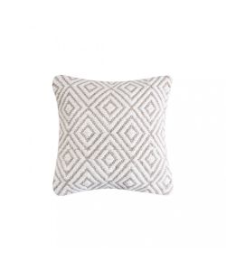Cosma Cuscino Quadrato in Lana Marrone Chiaro e Bianco 45x45 cm