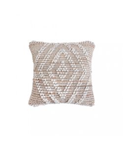 Cosma Cuscino Quadrato Ecrù e Marrone Chiaro 45x45 cm in Juta