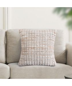 Cosma Cuscino Quadrato Fisso 45x45 cm Ecrù e Marrone Chiaro Juta