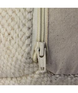 Cosma Pouf Quadrato in Lana 40x40 cm Ecrù Fisso Design Moderno