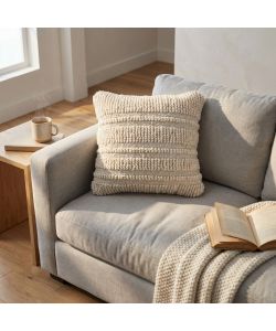 Cosma Cuscino Fisso Quadrato 45x45 cm in Lana Bianco Stile Moderno