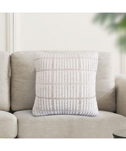 Cosma Cuscino Quadrato Valentin 45x45 cm Ecrù e Bianco in Lana